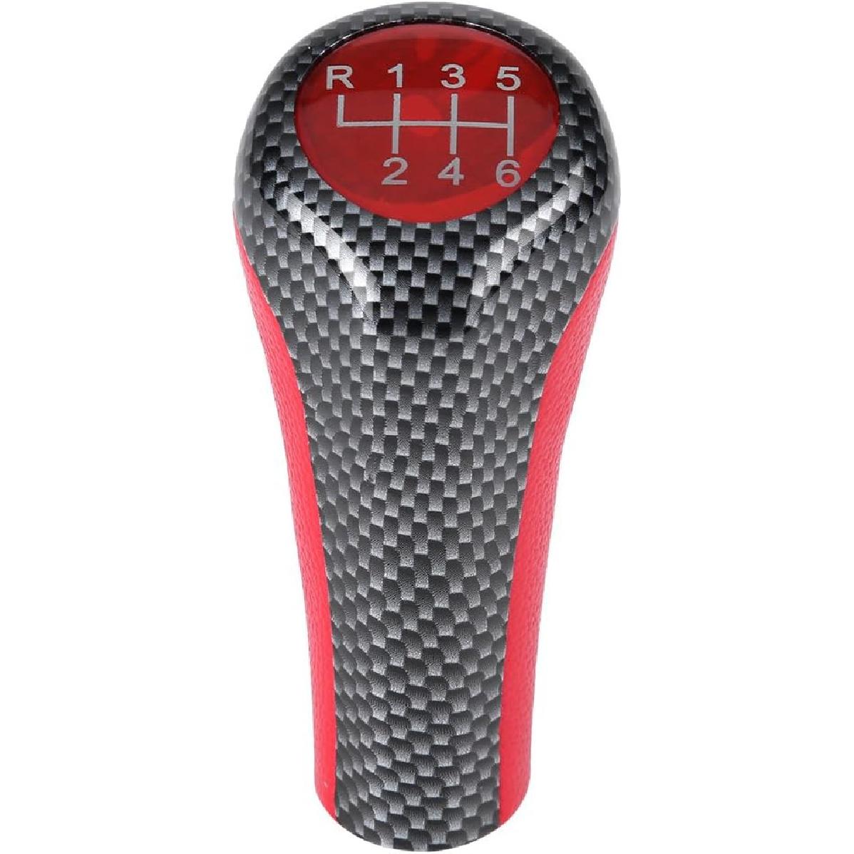 

Minyinla 6 Speed Stick Shift Knob Carbon Fiber Gear Shifting Shifter Head Knob for BMW X1 X3 X5 E60 E61 E65 E83 E84 E90 E91 E92