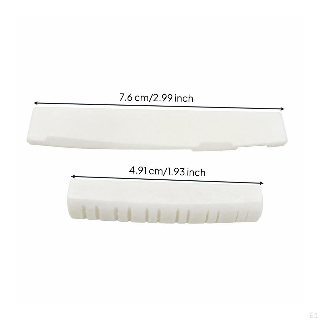 2 Pieces Guitar Saddle and Nut Bone for Instrument Modification, Guitarists