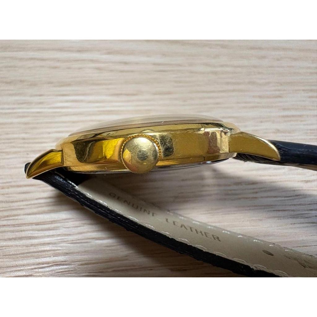 Used [Working Item] Orient Express Gold Vintage New Battery Men's Good Condition Belt Deterioration