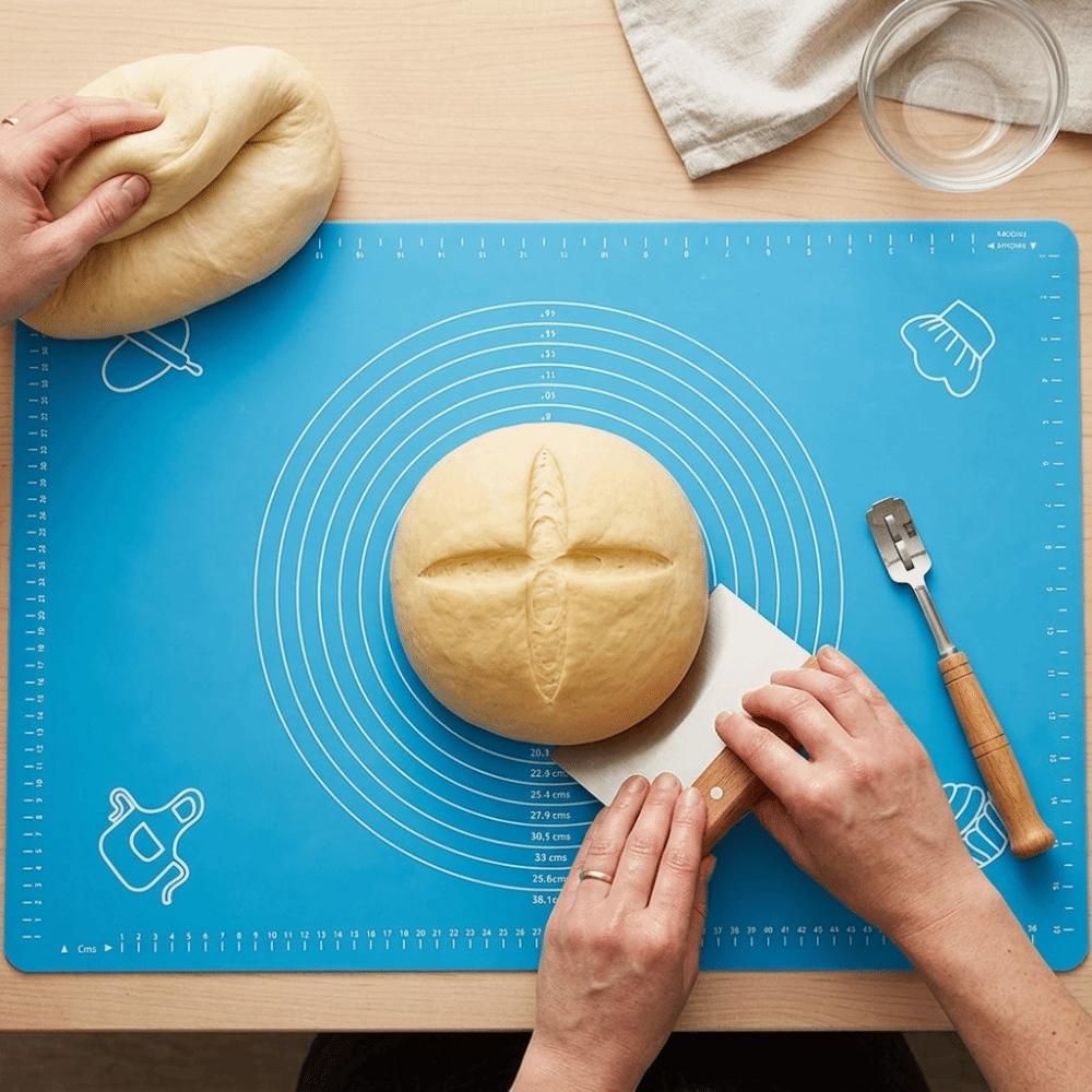 Anti-slip Bottom Dough Mat Food Grade Silicone Pastry Rolling Mat Kitchen Cooking Prep