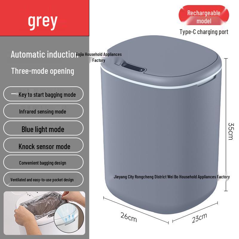 Automatischer Smart-Sensor-Mülleimer mit Deckel für Küche, Bad und Mülltrennung