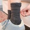Gray Lace Stockings - Summer Lightweight Ankle-length Cotton Stockings with Ballet-style Stacked Design