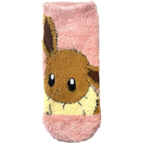 Small Planet Pokemon Fluffy Socks, Eevee, Light Pink, Women's, Sizes 23-25cm