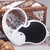 With LED Lamp Handheld HD Magnifying Glass Lens 5X Folding Magnifiers Key Chain Magnifiers