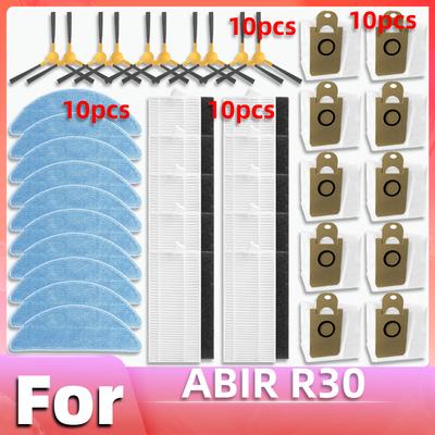 Replacement Parts For ABIR R30 Robotic Vacuum Cleaner Side Brush Hepa Filter Mop Pad Dust Bag Spare Parts Accessories