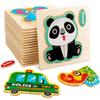 Puzzles for Children, Puzzles for Toddlers Aged 1-3-5, Wooden Puzzles