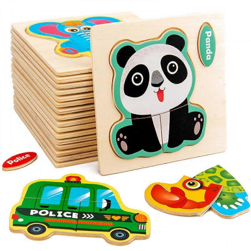 Puzzles for Children, Puzzles for Toddlers Aged 1-3-5, Wooden Puzzles