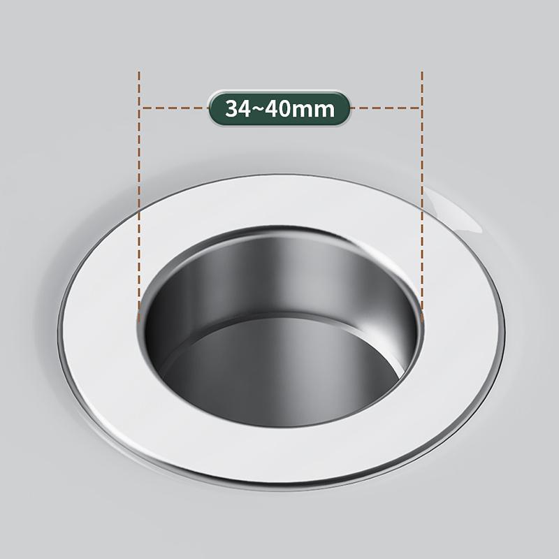 Bathroom Sink Drain Strainer Universal Pop-Up Sink Hair Catcher Anti-Clog Stainless Steel Drain Filter Basket For Washbasin