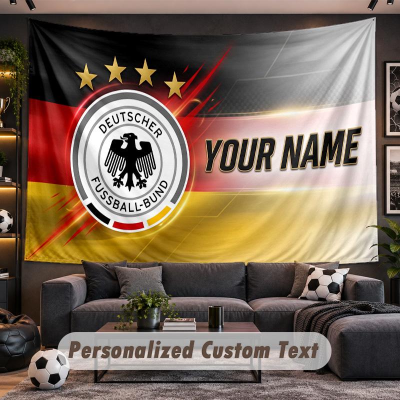 Germany national football team Personalized Tapestry Support Custom Name, Wall Art Home Decoration