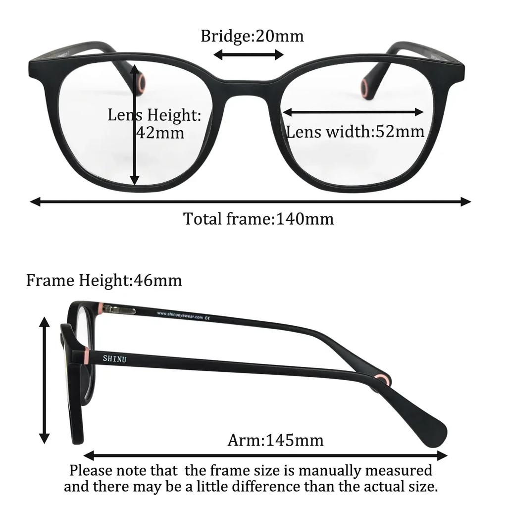 SHINU Progressive Multifocal Grade Glasses Near and Far Transition Multifocus Computer Reading Glasses for Women