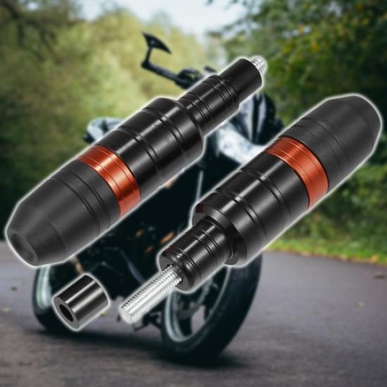 Motorcycle Frame Slider Exhaust Anti Crash Fall Protector for Honda Orange 2pcs