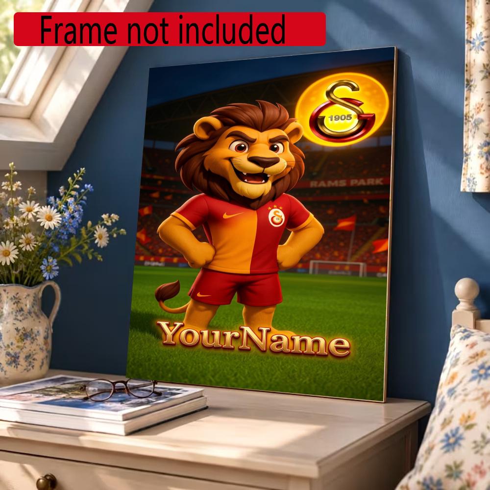 Galatasaray Personalized Name Round Diamond Painting Kit Diamond Embroidery Painting Rhinestones Mosaic Frameless Handwork Decoration Arts