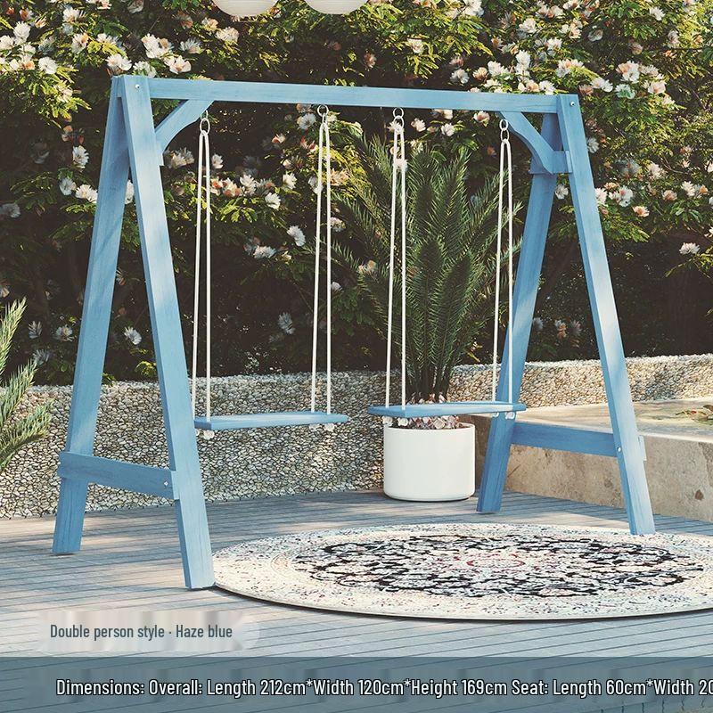 Outdoor Solid Wood Garden Swing Chair