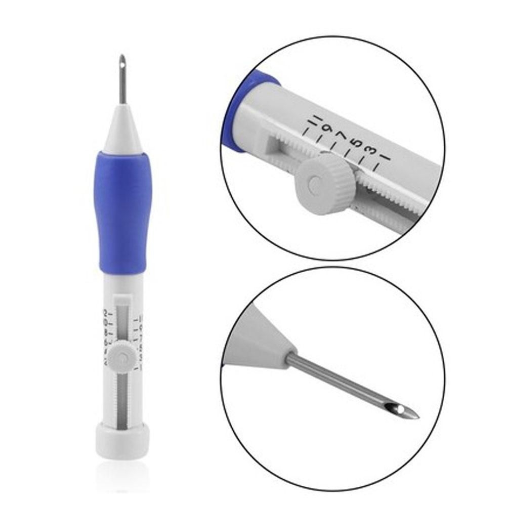 9Pcs/Box Craft Tools Stitching ABS Plastic Punch Needle Embroidery Pen Set Sewing Knitting