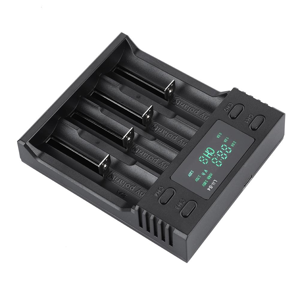 LiitoKala Lii S4 DC 5V2A Smart Battery Charger Four Slot with Power Display