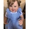 55 CM Yeniden Doğmuş Bebek Bebek Oyuncak Kız Gülümseyen Prenses Yürümeye Başlayan Bebe Yeniden Doğmuş Silikon Gerçek Hediye 3D Boya Cilt Görünür Damarlar