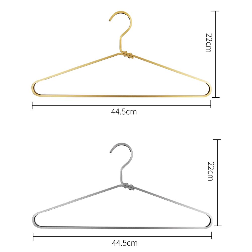 1/3/5pcs Delicate Metal Clothes Hangers Silver Gold Lightweight Sturdy Clothing Coat Hanger for Hanging Shirts T-Shirts Blouses
