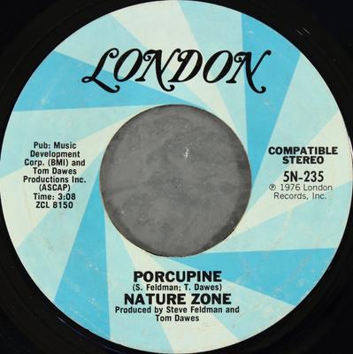Disque 7 pouces NATURE ZONE - Porc-épic / Rythme (Will Keep Us To 5N235 London Records 1976 US Soul/Funk Occasion