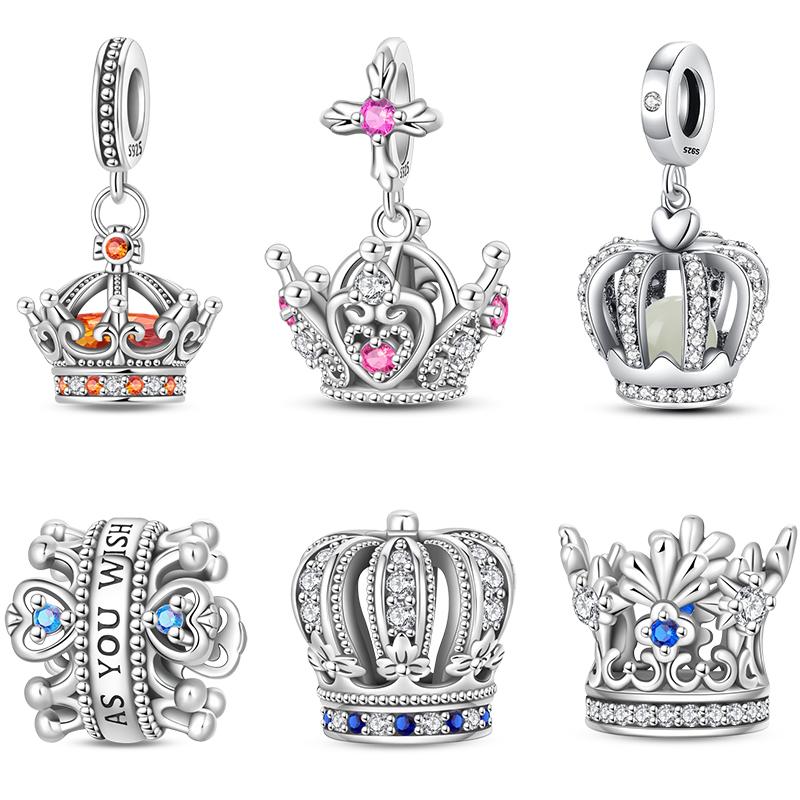 Authentic copper Charm Bead Charms Classic Crown Charm Pendant Ideal For Women Compatible With Do It Yourself Bracelets Necklaces Birthday Jewellery G