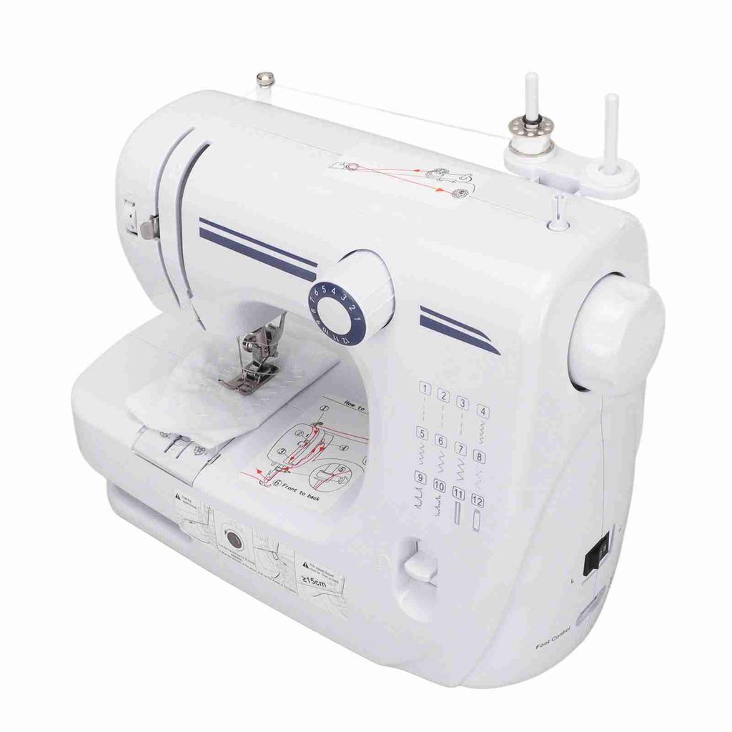 Mini šicí stroj 12 stehů Multifunkční elektrický stolní šicí stroj pro domácí použití