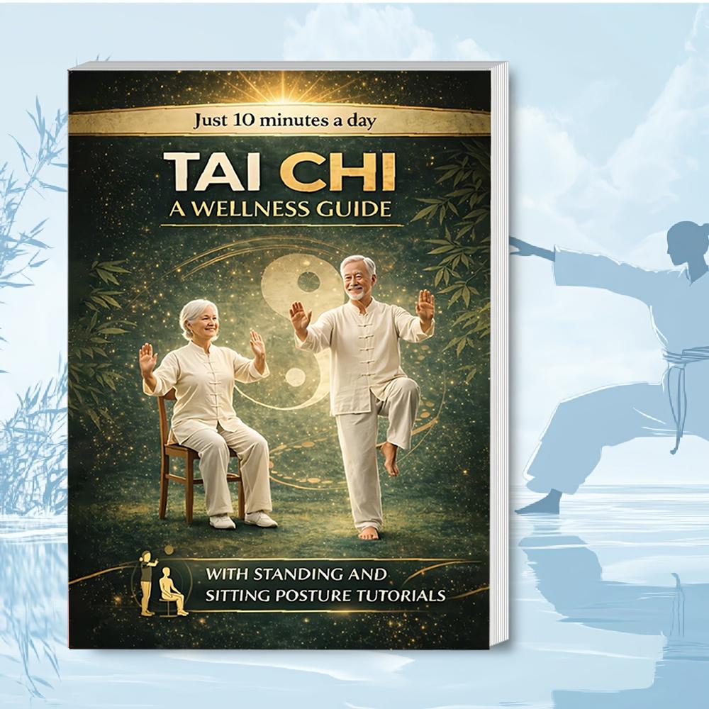 Tai Chi Book for Seniors & Beginners Low-Impact Joint-Friendly Exercises Suitable for Thick Lay-Flat Guide with Standing New
