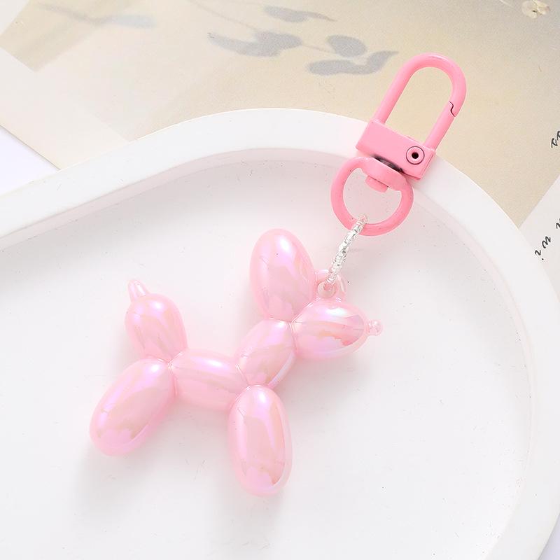 Acrylic Balloon Dog Phone Charm & Keychain - Fashionable Cartoon Puppy Pendant