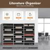 27-Slots Literature Organizer Adjustable Thickened PVC Mail Sorter Organizer, Open Design Versatile Classroom Mailbox Paper Organizer with Removable