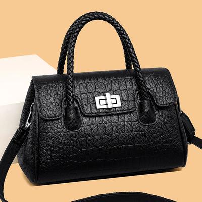 Sac à bandoulière mode crocodile pour femme, sac bandoulière grande capacité, sacs à main de marque de luxe pour dames, sac cabas pour le trajet