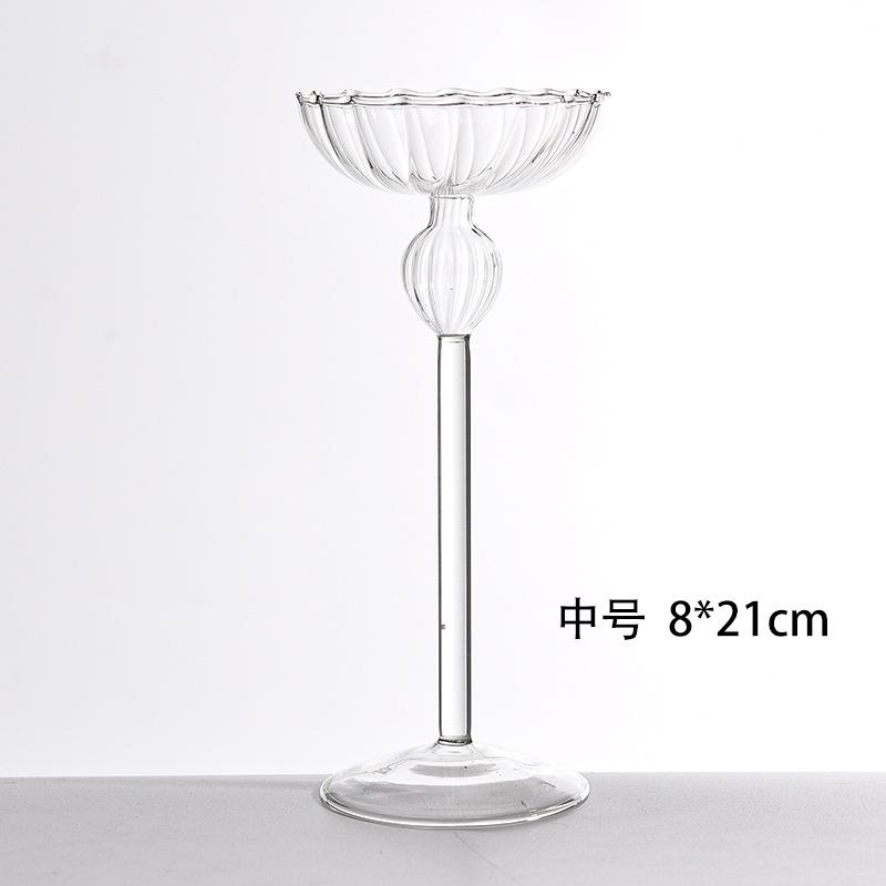 Tall Striped Candle Holders Christmas Decoration Candlelight Dinner Candlesticks Props room Decoration Wedding Table Top Items