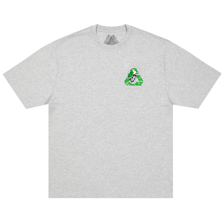 

Palace P3 Skull T-Shirt Grey Marl Unisex Tops P28TS144 XL