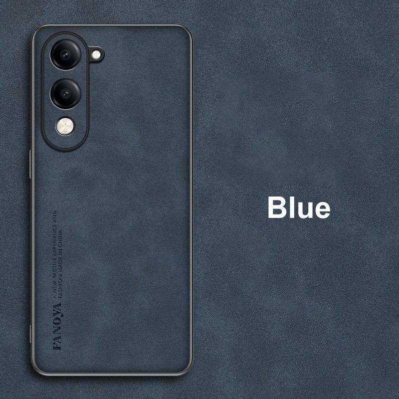 For Vivo Y04 4G Case Luxury PU Leather Phone Case For Vivo Y29S 5G Back Cover Matte Silicone Shockproof Full Protection Coque