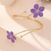 Elegant & Sexy Floral Open Cuff Armlet For Women Vintage Enamel Glaze Craft Flower Open Arm Ring Jewelry Gift