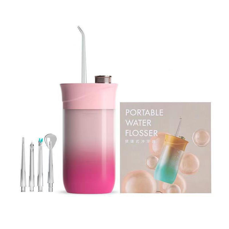 Oral Irrigator Portable Calculus Removal Water Flosser Whiten Waterproof USB Rechargeable Dental Cleaner 4 Nozzles