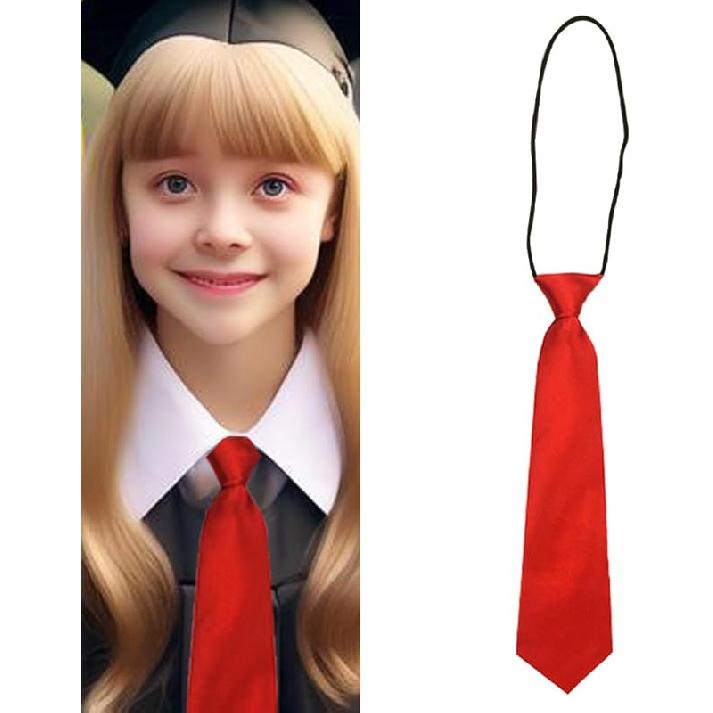 Kids Boys Neckties for Boys Girls School Uniform Necktie for Party Wedding Formal Ties Red Blue Black