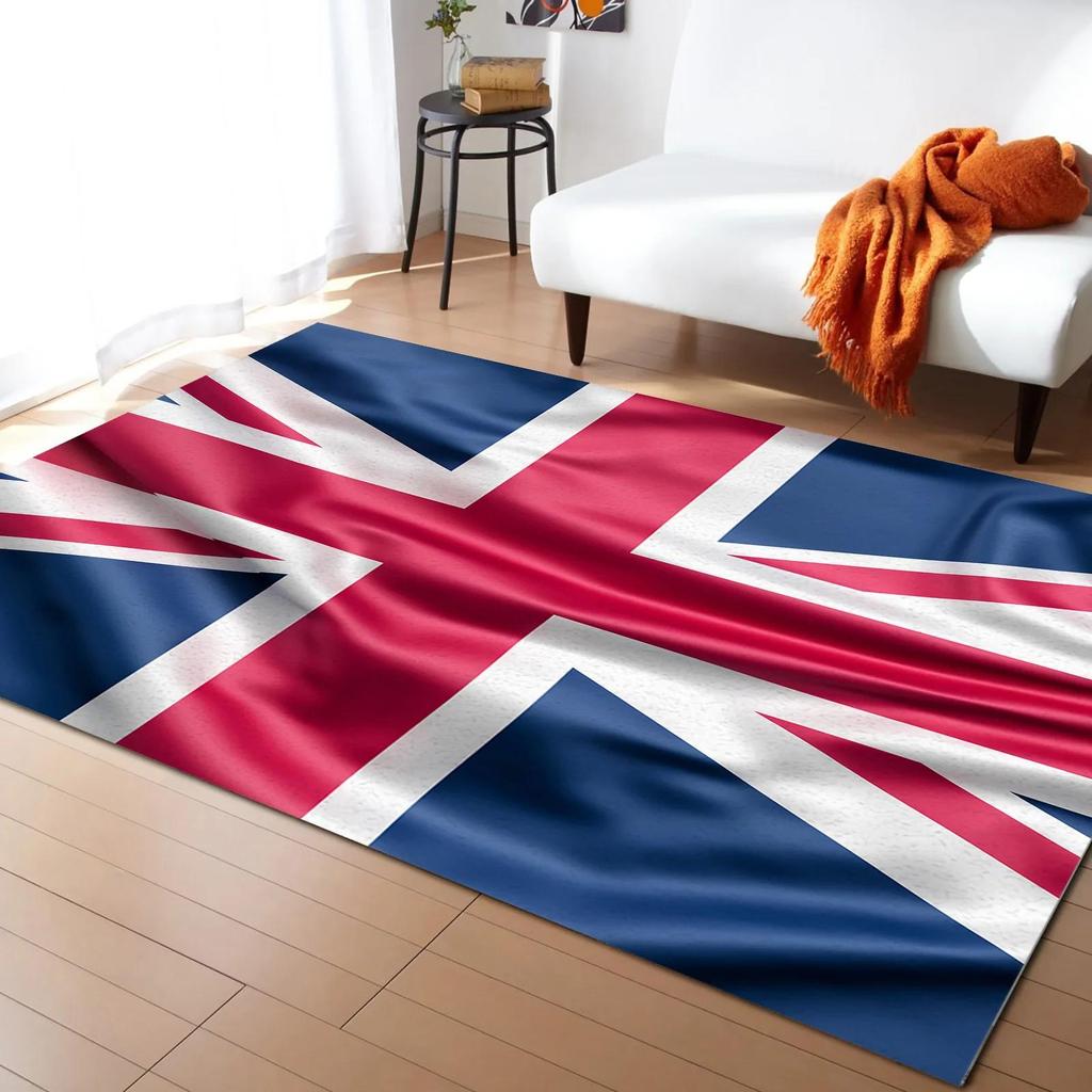 Tappeto Retro con Motivo Bandiera Britannica per Soggiorno Tappeti Grandi Area Tappeti per Camera da Letto Moderno Arredamento Soggiorno Tappetino Tappeto