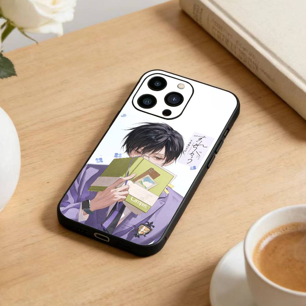 ouran high school host club  Phone Case For iPhone17,16,15,14,13,12 Plus,Max Soft Silicone Black Cover