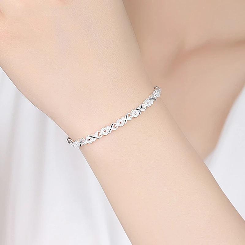 Pulseira de Prata Esterlina 925 Moda Múltiplos Estilos Corrente de Pulseira Para Mulheres Moda Luxo Pulseira com Pingentes Joias de Casamento Presente