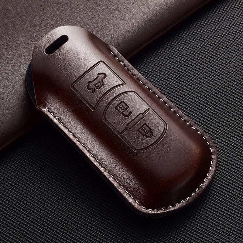 Applicable To Mazda Onxera Leather Key Case CX4 Artez CX5 Horse 3 Shell CX30 Car CX3 Ruiyi X8 Buckle