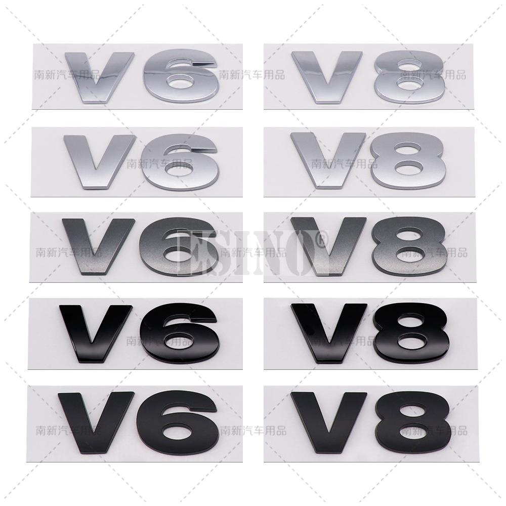 Car Styling 3D HSE V6 V8 ABS Adhesive Emblem Badge Decal for Land Rover Ranger Rover Free Lander Discovery Evoque Vogue BQ9