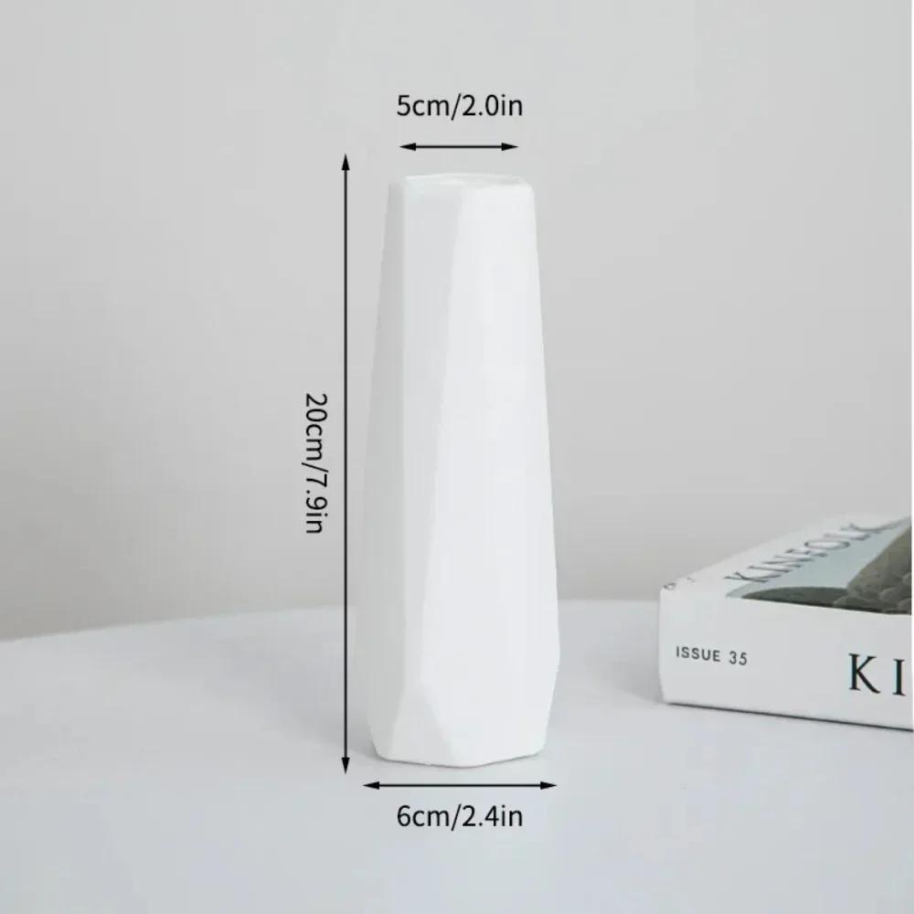 New Nordic Style Light Blue Blue Plastic Living Room Decoration Hydroponic Vase Imitation Ceramic Vase