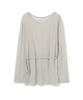 MILLO WOMEN Sheer Tencel Strap T-Shirt [Light Grey]