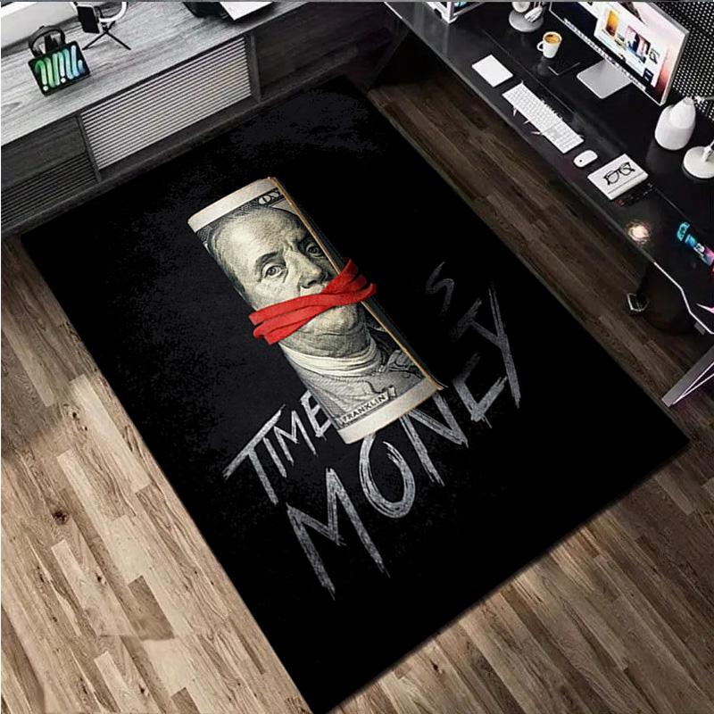 Money Rug - Home carpet Office Decorative Carpet For Living Room Bedroom Door Mat Floor Rug Computer Chair Area Rug