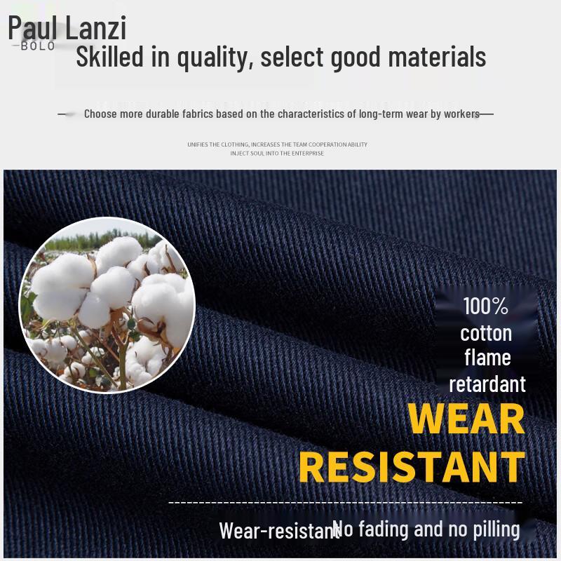 Мужской рабочий костюм из чистого хлопка с огнестойкой пропиткой 180