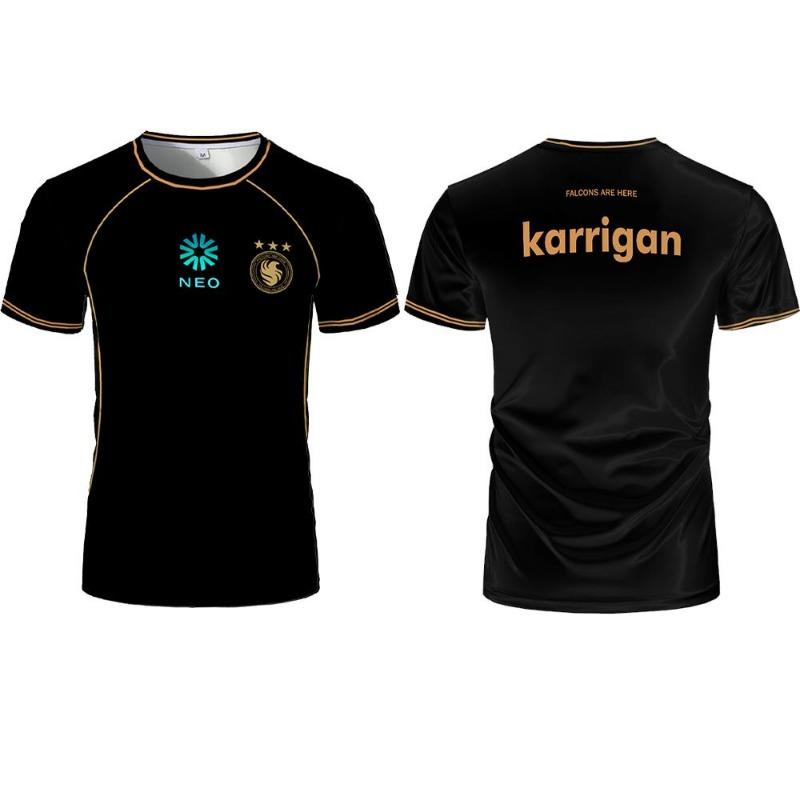 Team Falcons Trikot NiKo M0NESY Tägliche Trainingskleidung Fan Sommer Atmungsaktiv Rundhals T-Shirt