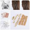 28pcs/set Golden Hair Ring Clips Zinc Zinc Alloy Hair Charms Fasion Dirty Braid Hair Buckles  Party