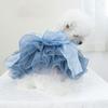 Soft Cat Dog Wedding Dress Fluffy Puppy Fairy Skirt  for Small and Medium Sized Dogs