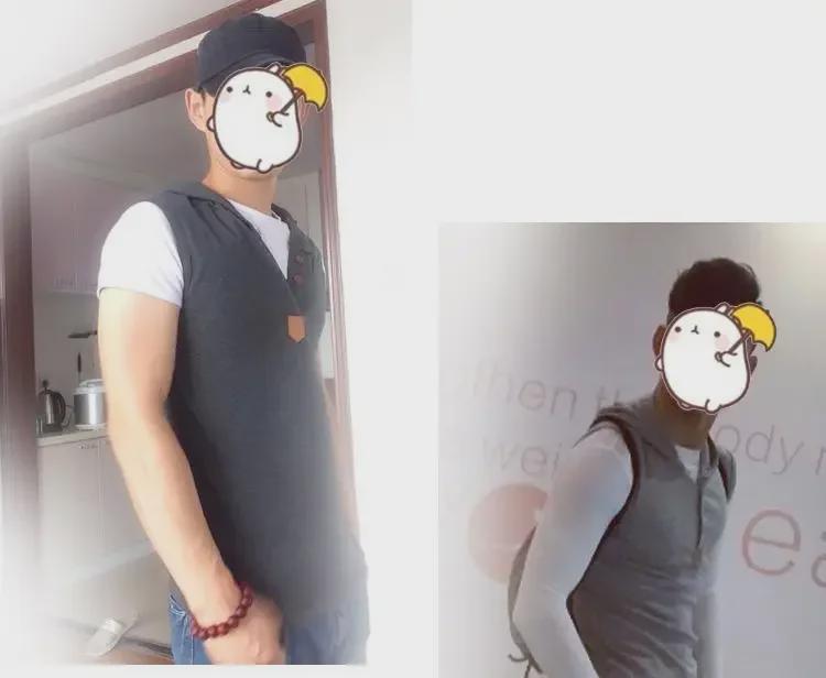 Men's Summer Sleeveless Hooded Vest - Korean Style Fitness Stretch Waistcoat