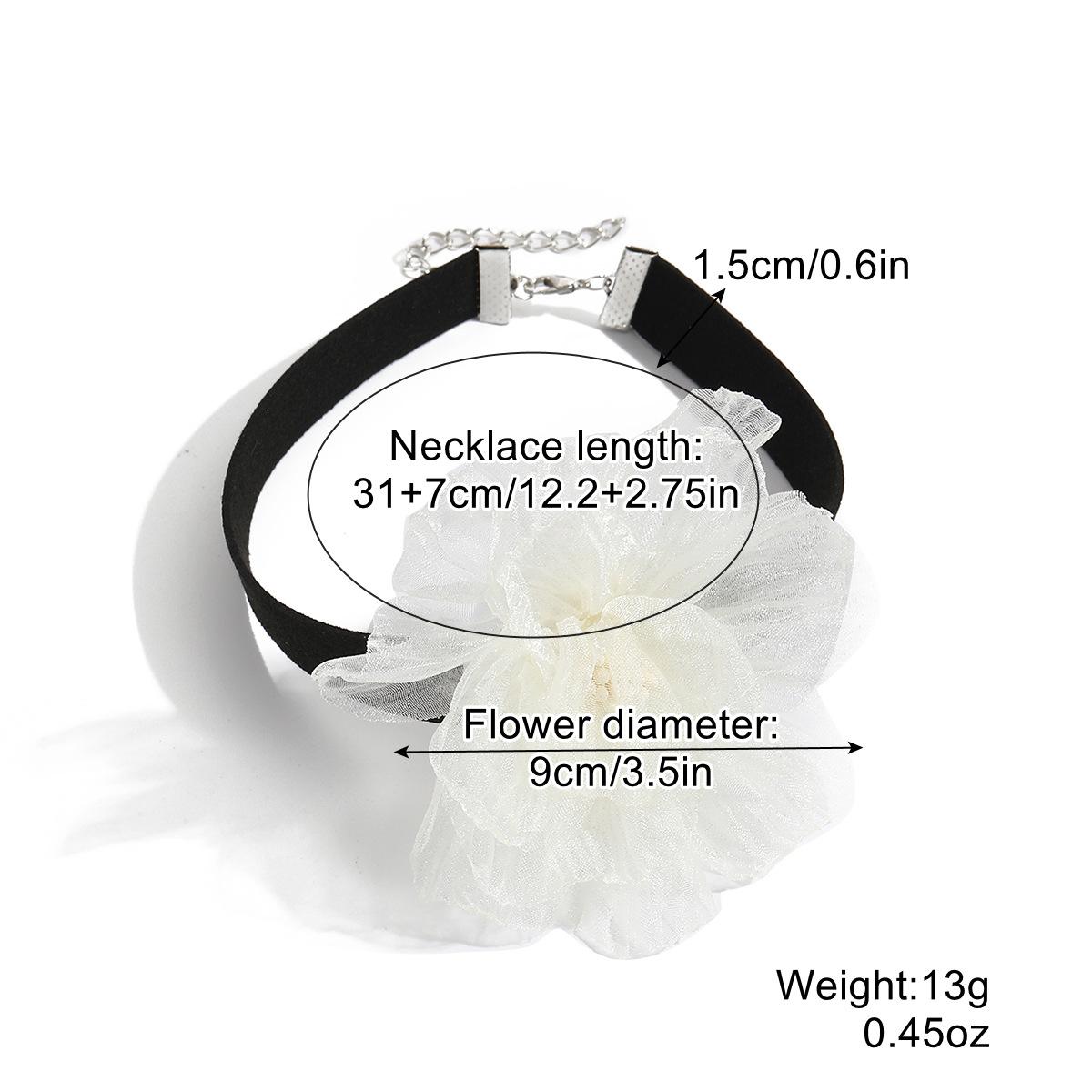 

Ожерелье для женщин Ювелирные изделия ручной работы Сетчатое цветочное колье-чокер Ожерелье-цветок Камелия Цветочное цветочное ожерелье Цепочка на ключицу Элегантное ожерелье