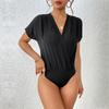 Summer Fashion Simple Short-sleeved Solid-colored Women’s Jumpsuits & Rompers
