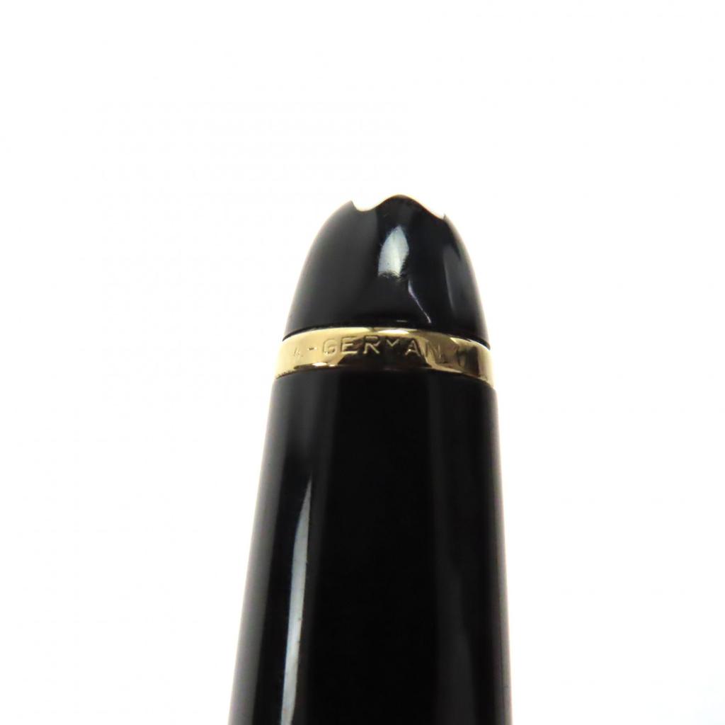 Very Good MONTBLANC fountain pen Meisterstück Classic white star Black gold 14K Used